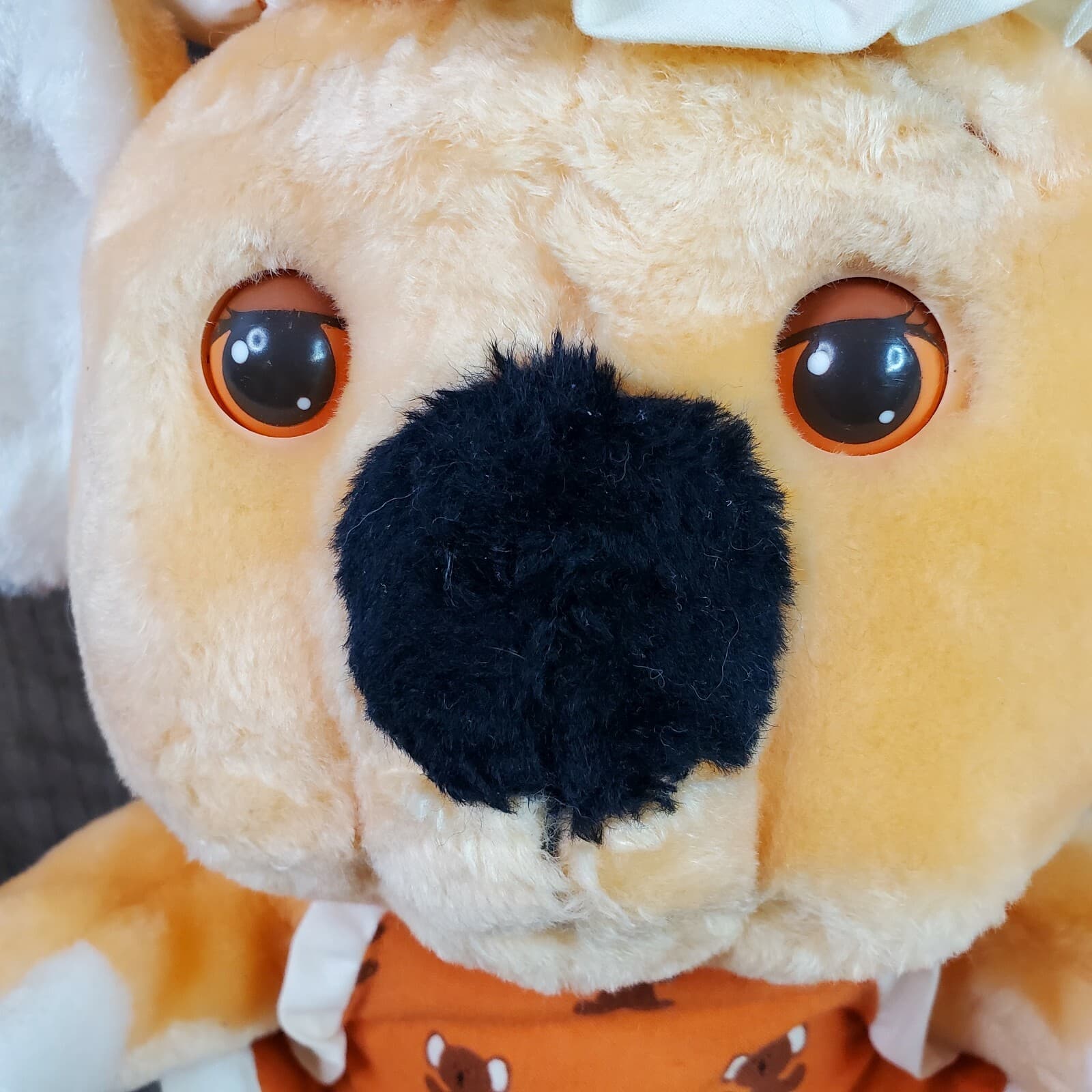Vintage 80s Hasbro Softies Googlies Plush 14" Peachy Koala Bear w/Sleep Eyes - Thumbnail 2