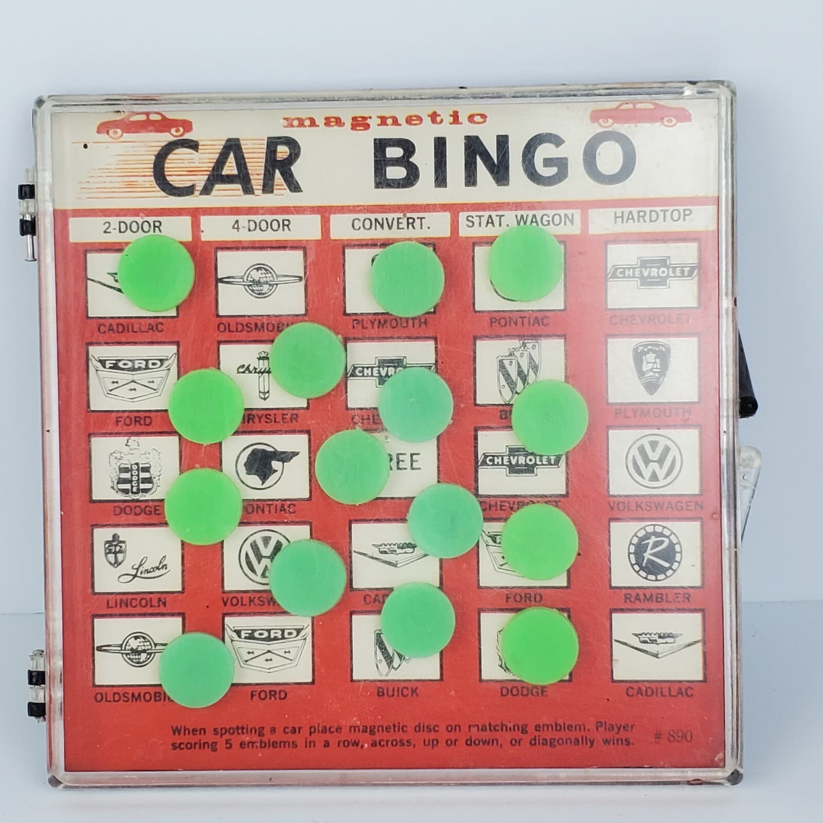 Vintage Cathay Magnetic Travel Game Car Bingo Made in Hong Kong HTF