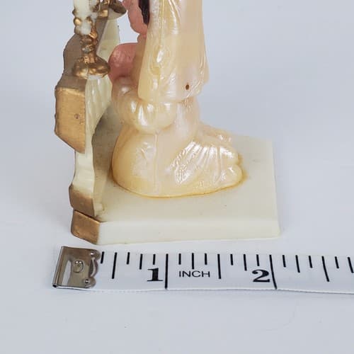 Vintage Plastic Praying Girl Cake Topper Confirmation First Communion Hong Kong - Thumbnail 9