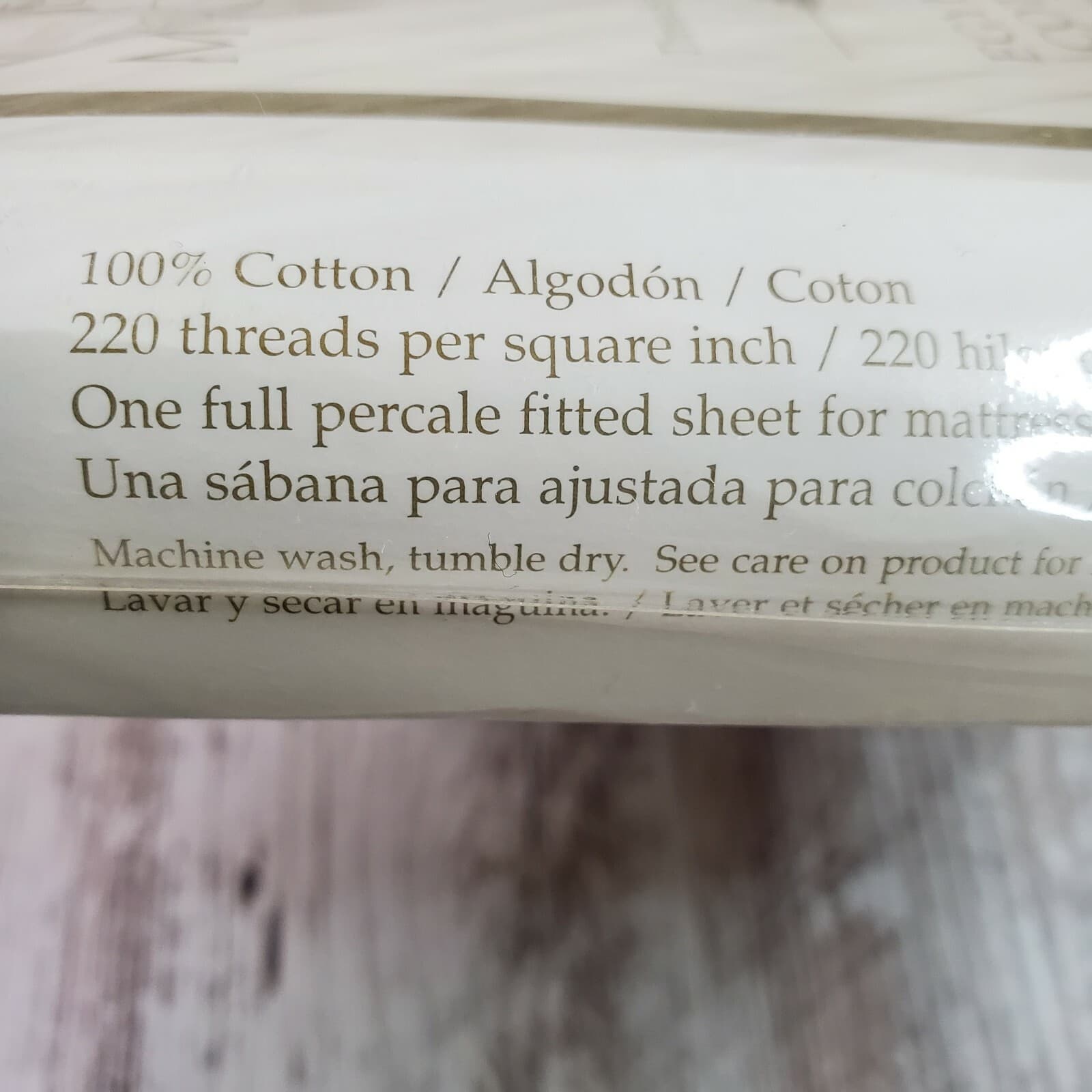 Vtg Jessica McClintock Anniversary Rose Egyptian Cotton Full Fitted Sheet NOS - Thumbnail 7