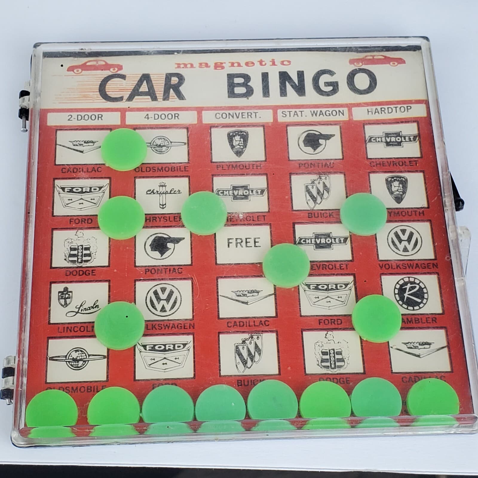 Vintage Cathay Magnetic Travel Game Car Bingo Made in Hong Kong HTF - Thumbnail 2