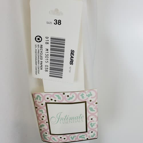 Vintage Intimate Essentials Sears Woman’s White Full Slip Lace Trim Size 38 NWT - Thumbnail 3