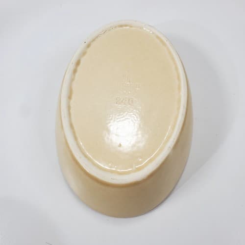 Vtg Pfaltzgraff Village Pattern Small Oval Serving Vegetable Bowl Beige Brown - Thumbnail 3