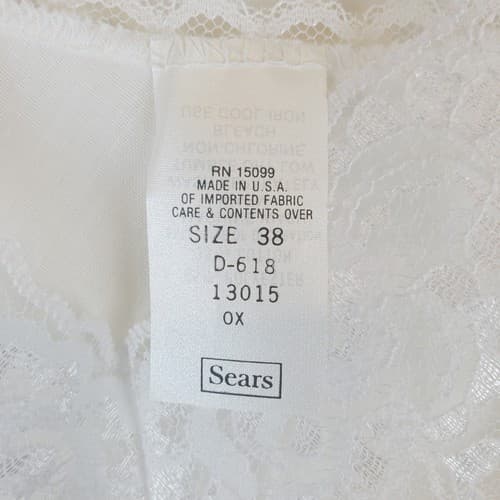 Vintage Intimate Essentials Sears Woman’s White Full Slip Lace Trim Size 38 NWT - Thumbnail 9