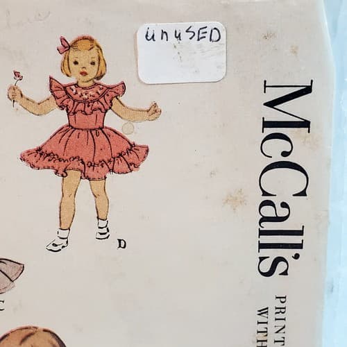 Vintage McCall's 1951 Children's Sewing Pattern 1622 Dress with Transfer Size 2 - Thumbnail 2