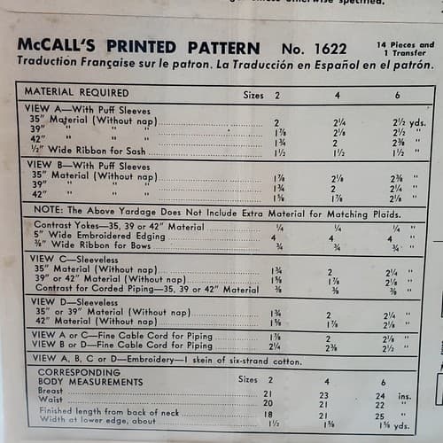 Vintage McCall's 1951 Children's Sewing Pattern 1622 Dress with Transfer Size 2 - Thumbnail 8