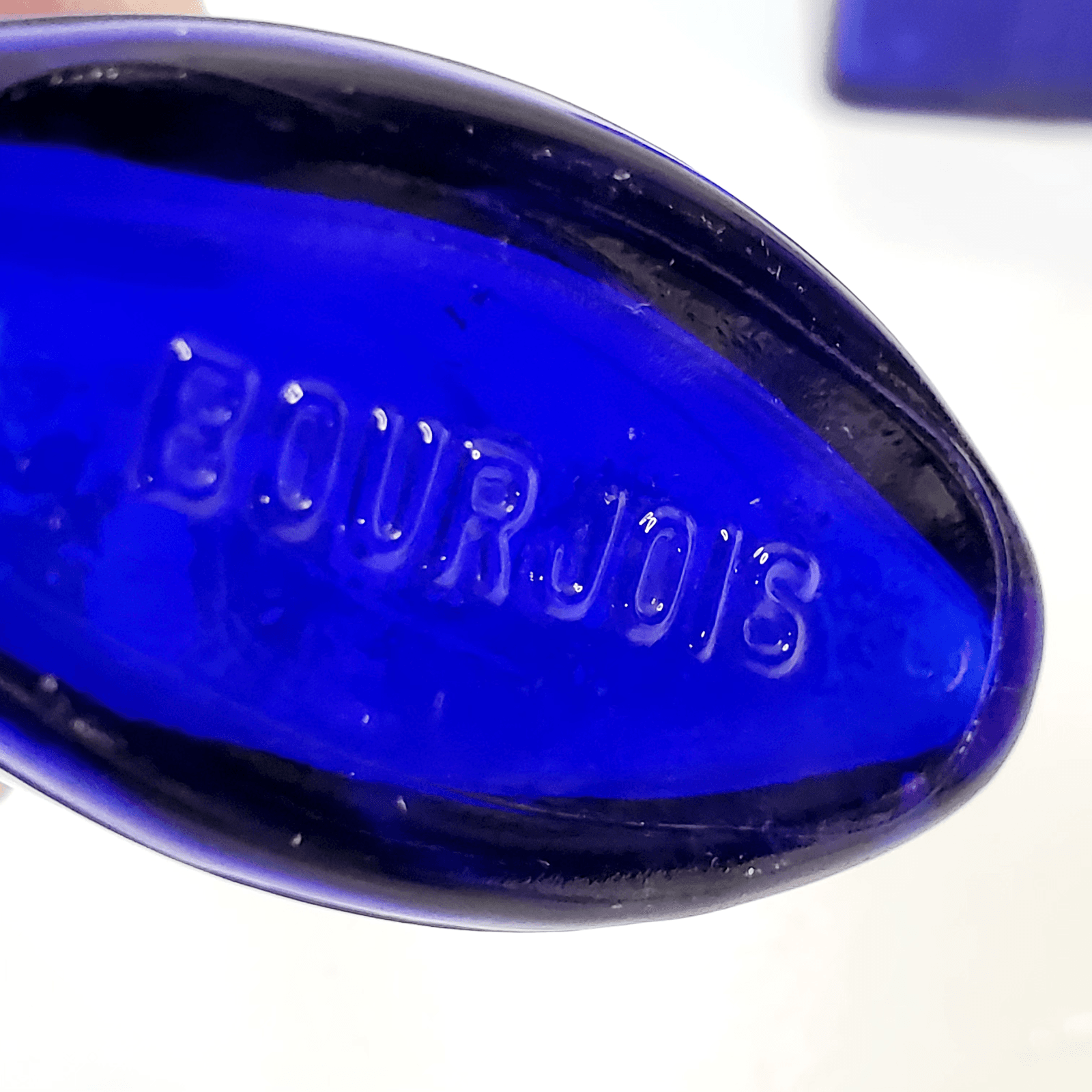 Vintage Bourjois Talcum Powder & Small Cobalt Blue Glass Bottles NO TOPS - Thumbnail 5