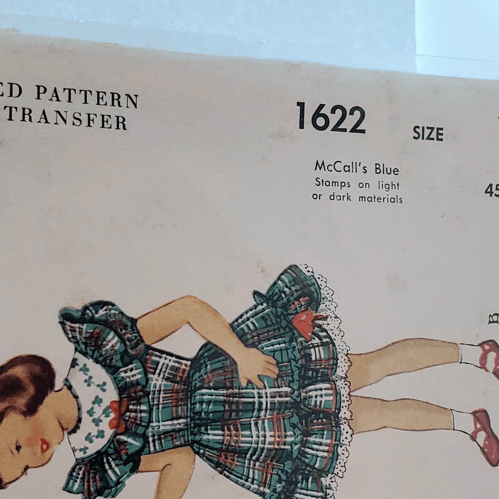 Vintage McCall's 1951 Children's Sewing Pattern 1622 Dress with Transfer Size 2 - Thumbnail 3