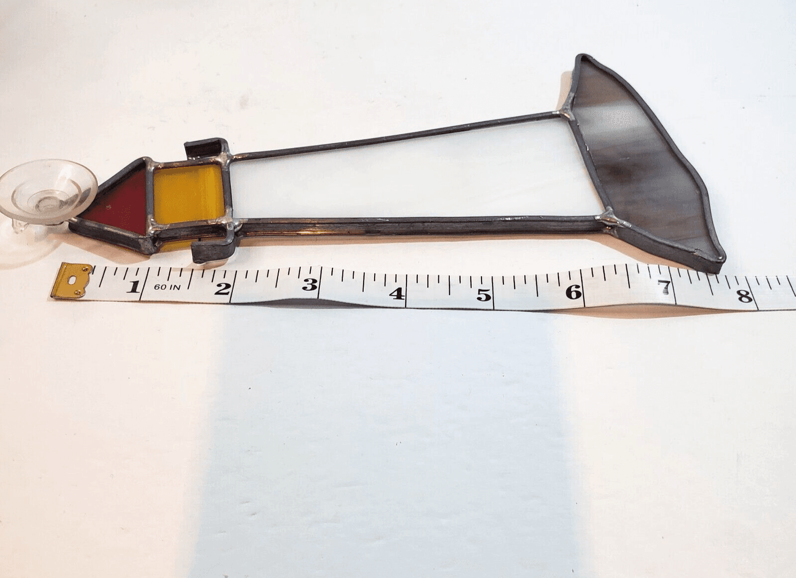 Vintage Thick Stained Glass Sun Catcher Lighthouse Hanging Beach Ocean Decor - Thumbnail 5