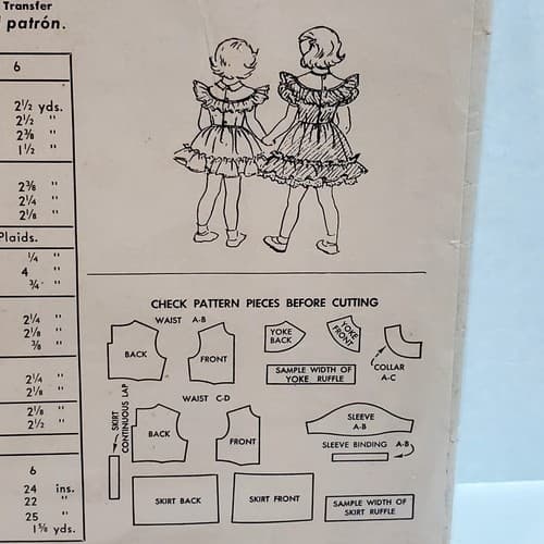 Vintage McCall's 1951 Children's Sewing Pattern 1622 Dress with Transfer Size 2 - Thumbnail 7
