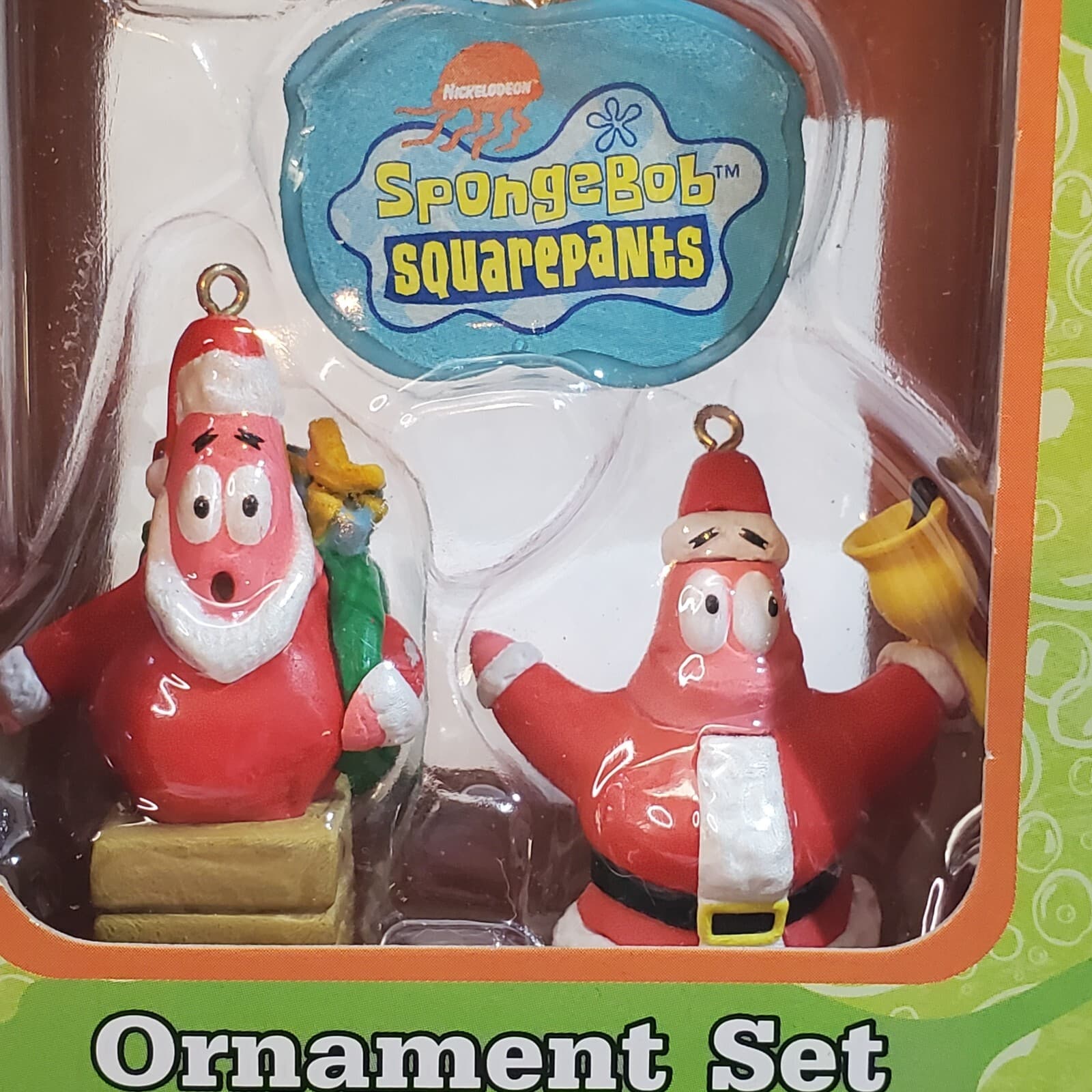 2007 Nick Spongebob Squarepants 5 Piece Mini Holiday Christmas Ornament Set - Thumbnail 5