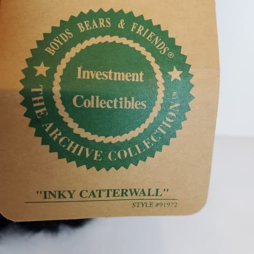 Boyds Bears & Friends Archive Collection Inky Catterwall Black Halloween 9" Cat - Thumbnail 3