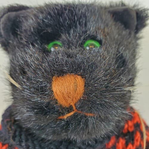 Boyds Bears & Friends Archive Collection Inky Catterwall Black Halloween 9" Cat - Thumbnail 2