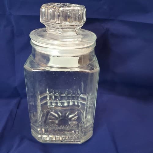 Vintage KOEZE'S Drugstore Glass Jar Apothecary Canister Lidded 9 1/2" Tall - Thumbnail 5