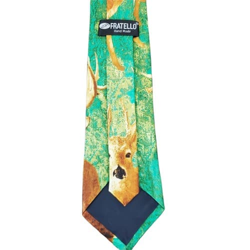Vintage 1990s Fratello Novelty Tie Deer Buck Doe Hunting - Thumbnail 3
