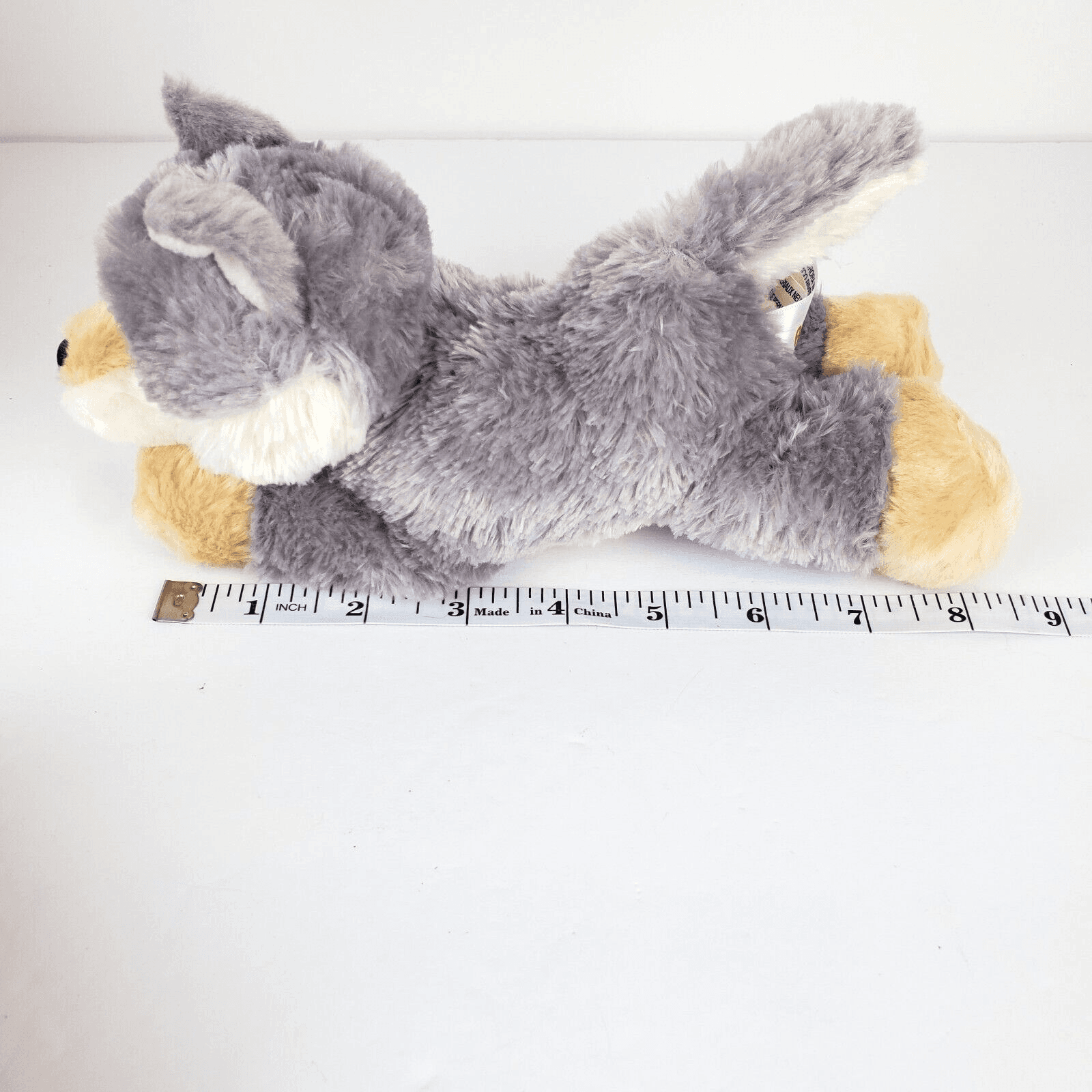 Aurora Woolsey Wolf 2017 Flopsies Gray White Soft Fur 8" Plush Stuffed Animal - Thumbnail 8