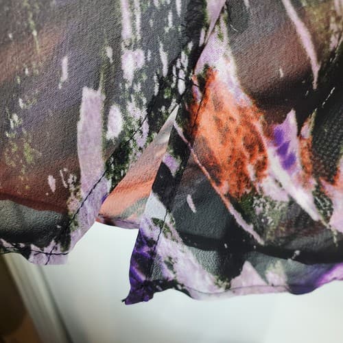 LANE BRYANT size 16 Multicolor sleeveless semi-sheer Ruffle Detail Blouse Top - Thumbnail 4