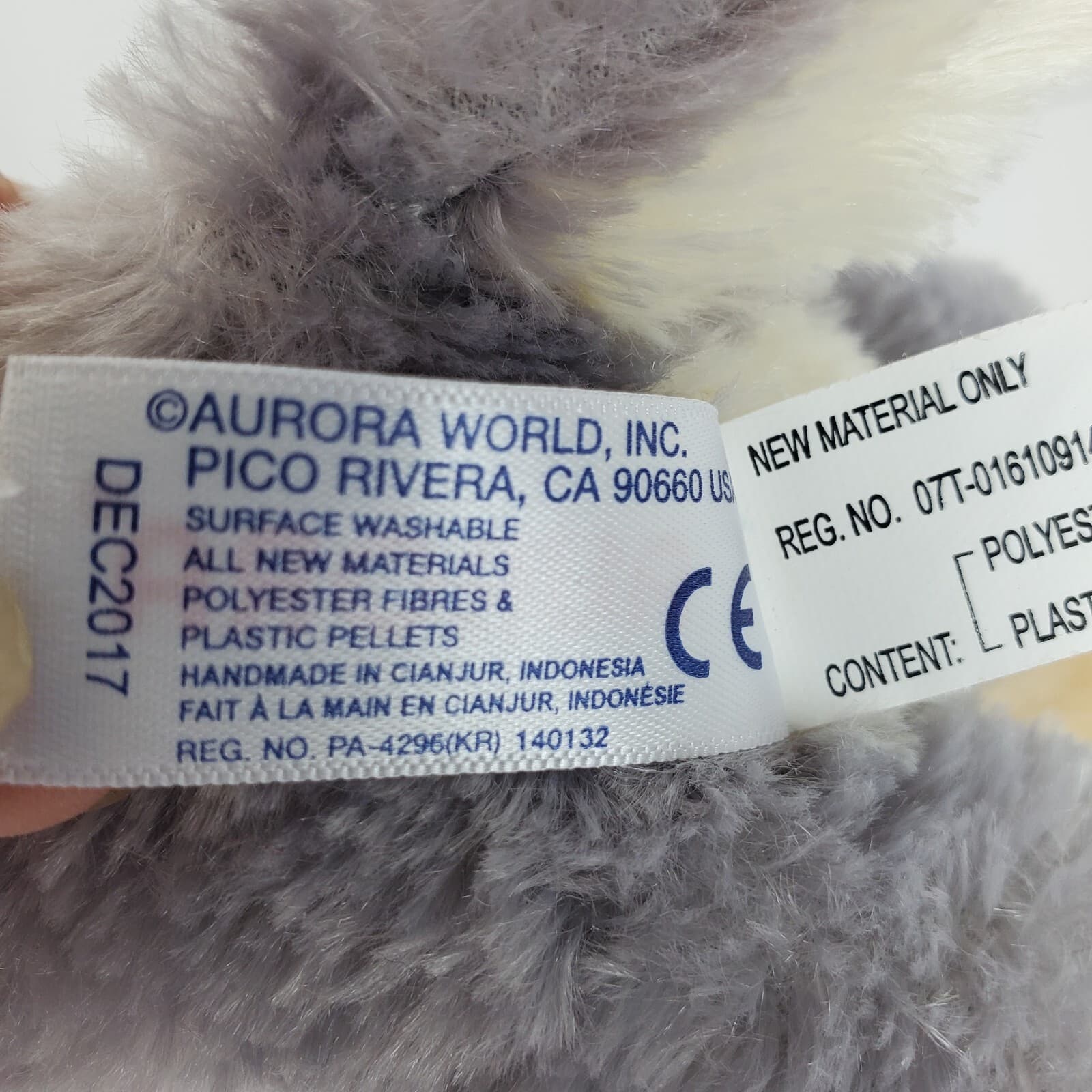 Aurora Woolsey Wolf 2017 Flopsies Gray White Soft Fur 8" Plush Stuffed Animal - Thumbnail 7