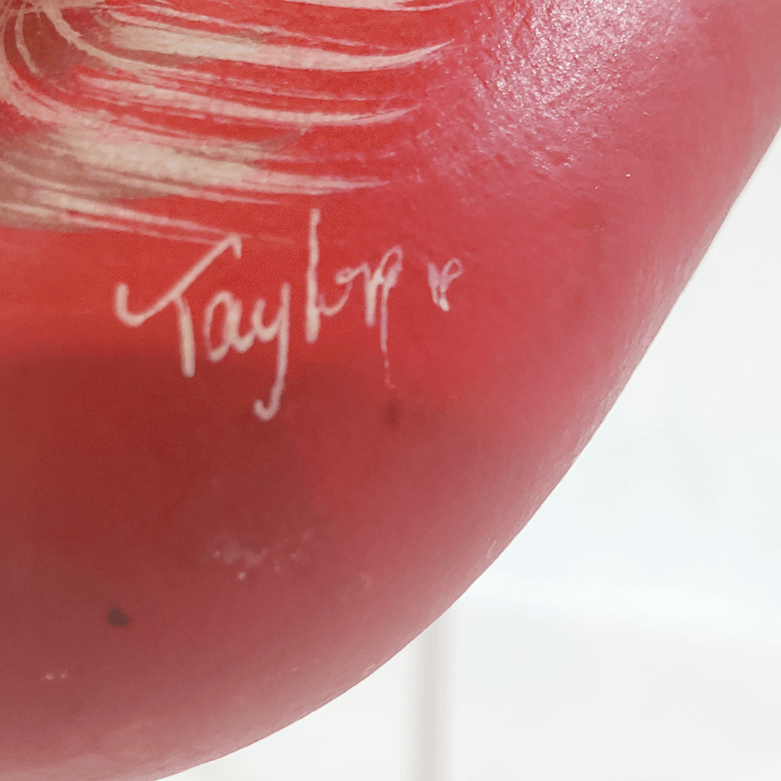 Vtg Hand Painted Santa Claus Gourd Christmas Ornament Folk Art Signed Taylor 6" - Thumbnail 4
