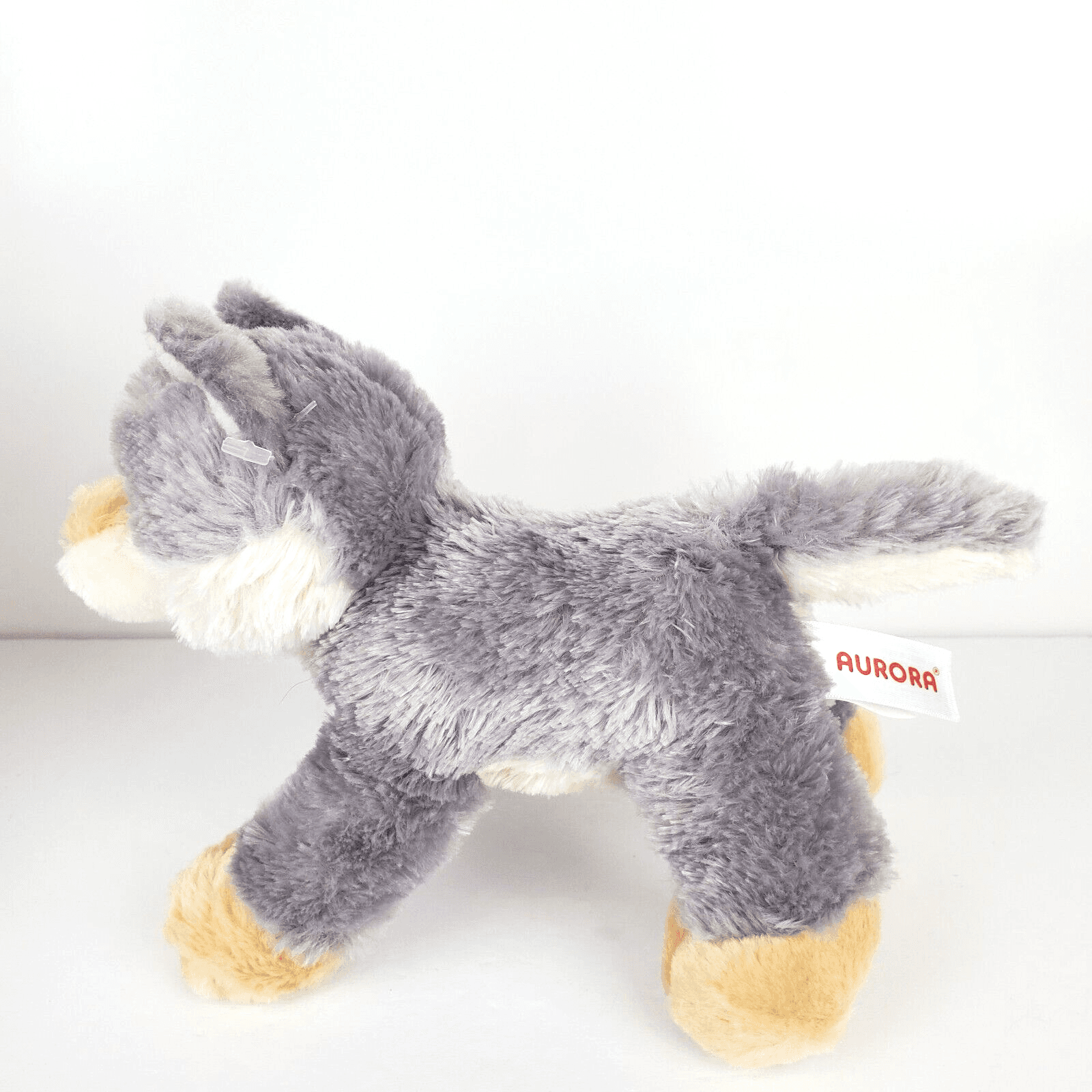 Aurora Woolsey Wolf 2017 Flopsies Gray White Soft Fur 8" Plush Stuffed Animal - Thumbnail 5