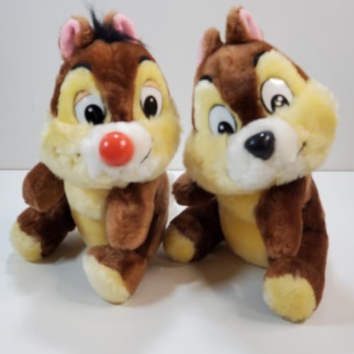 Vintage Disneyland Walt Disney World Chip Dale Chipmunks Plush Stuffed Animals