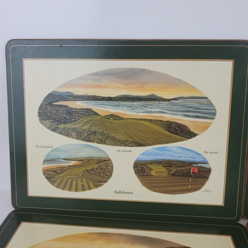 Pimpernel Cork Back Placemats Irish Golf Courses Set of 4 12x9 Inch Luncheon - Thumbnail 4