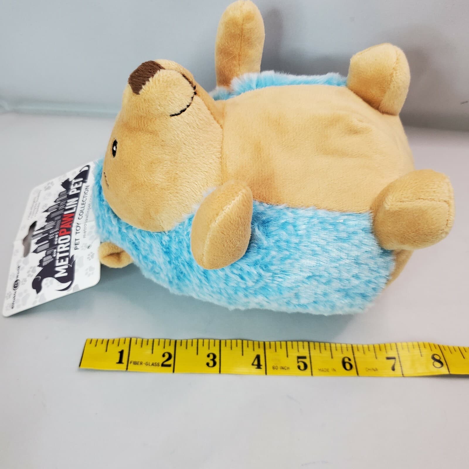 MetroPAWlin Pet Blue Hedgehog with Squeaker Puppy Dog Interactive Plush Toy - Thumbnail 5