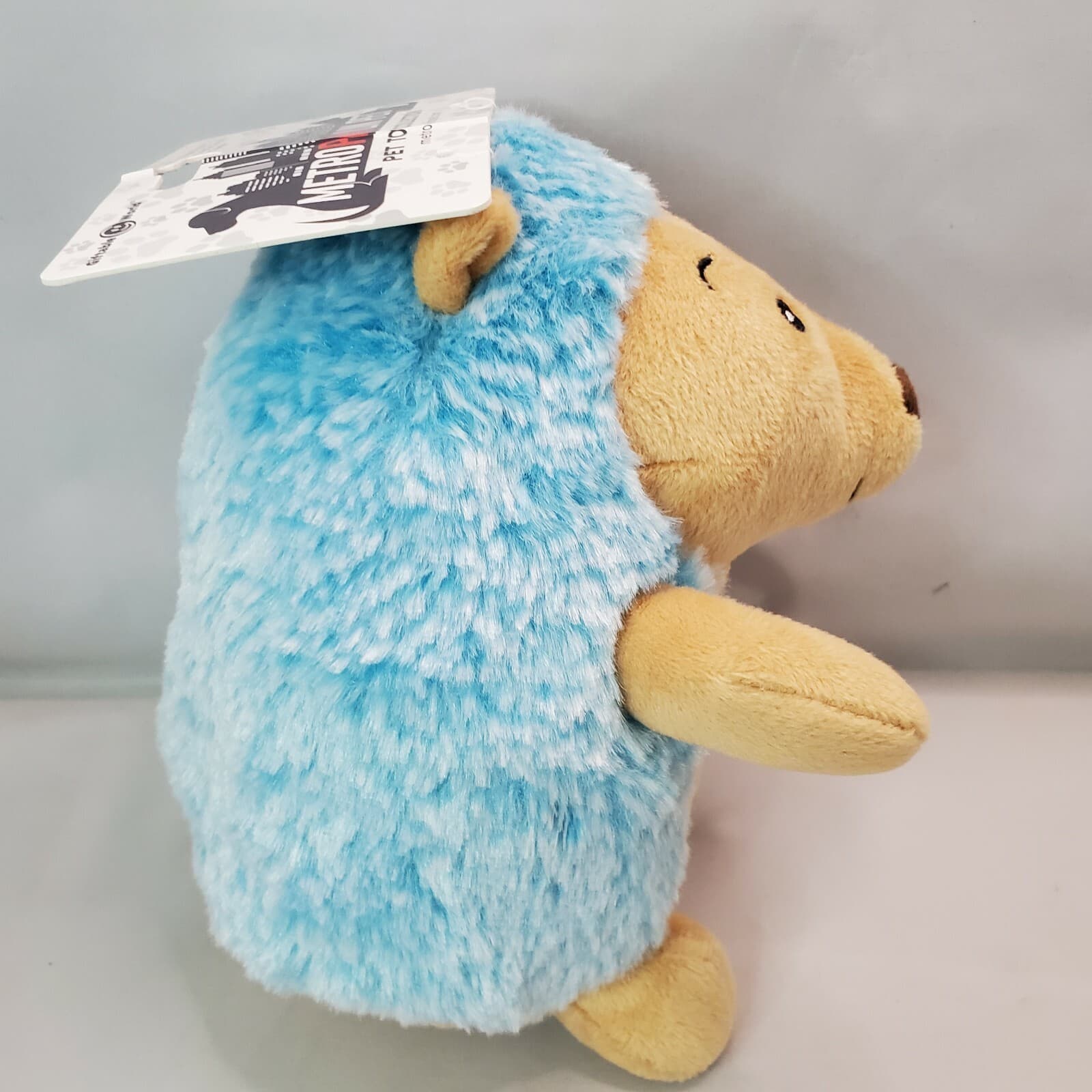 MetroPAWlin Pet Blue Hedgehog with Squeaker Puppy Dog Interactive Plush Toy - Thumbnail 8