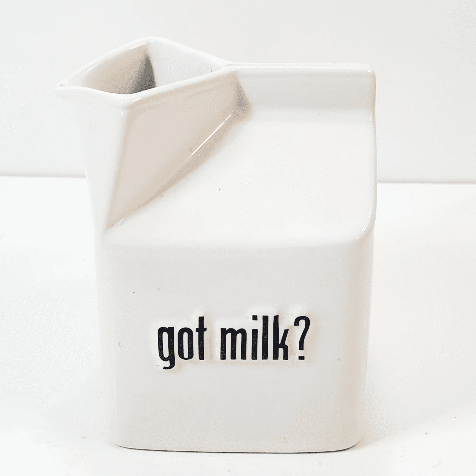 Vintage 1999 White Ceramic Milk Carton Got Milk? Creamer At Home International