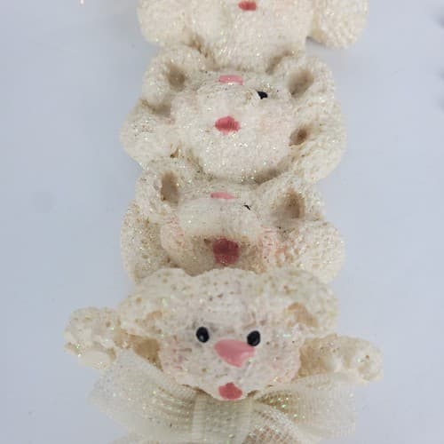 Kurt S Adler Polar Bear 6" Glittery Icicle Christmas Ornament Silver Snowflakes - Thumbnail 2