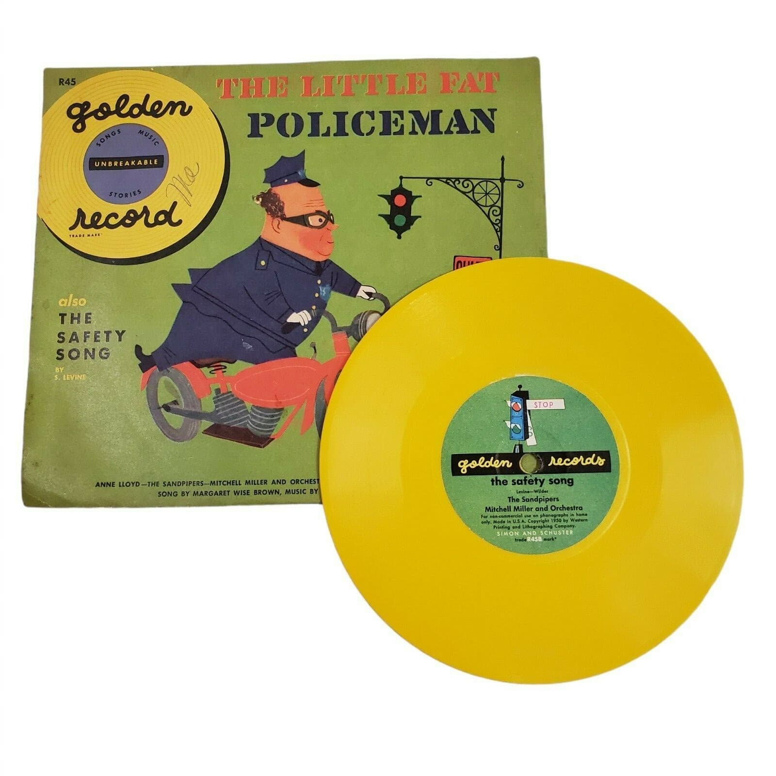 Vintage Golden Records The Little Fat Policeman 45rpm Unbreakable Untested - Thumbnail 3
