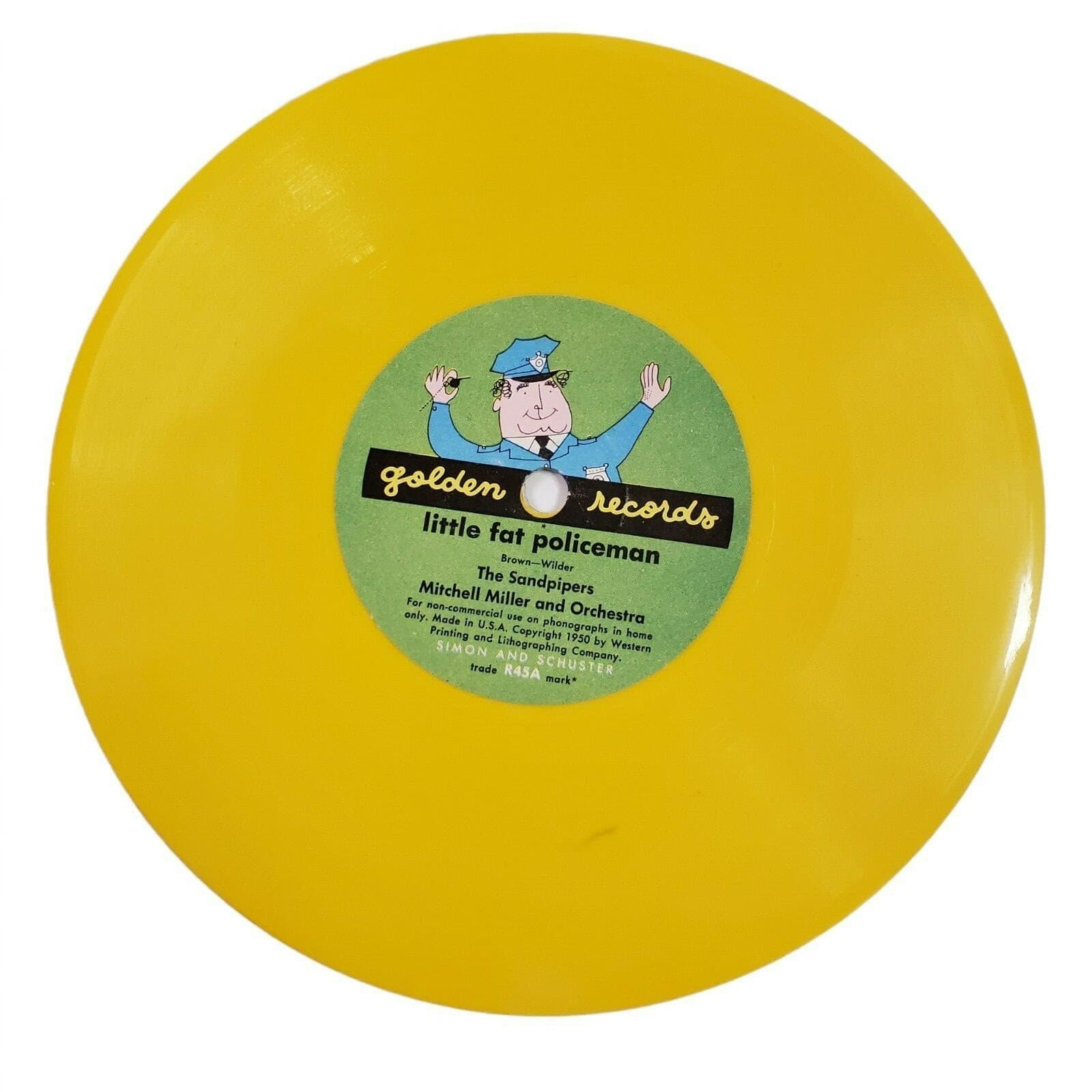 Vintage Golden Records The Little Fat Policeman 45rpm Unbreakable Untested - Thumbnail 4