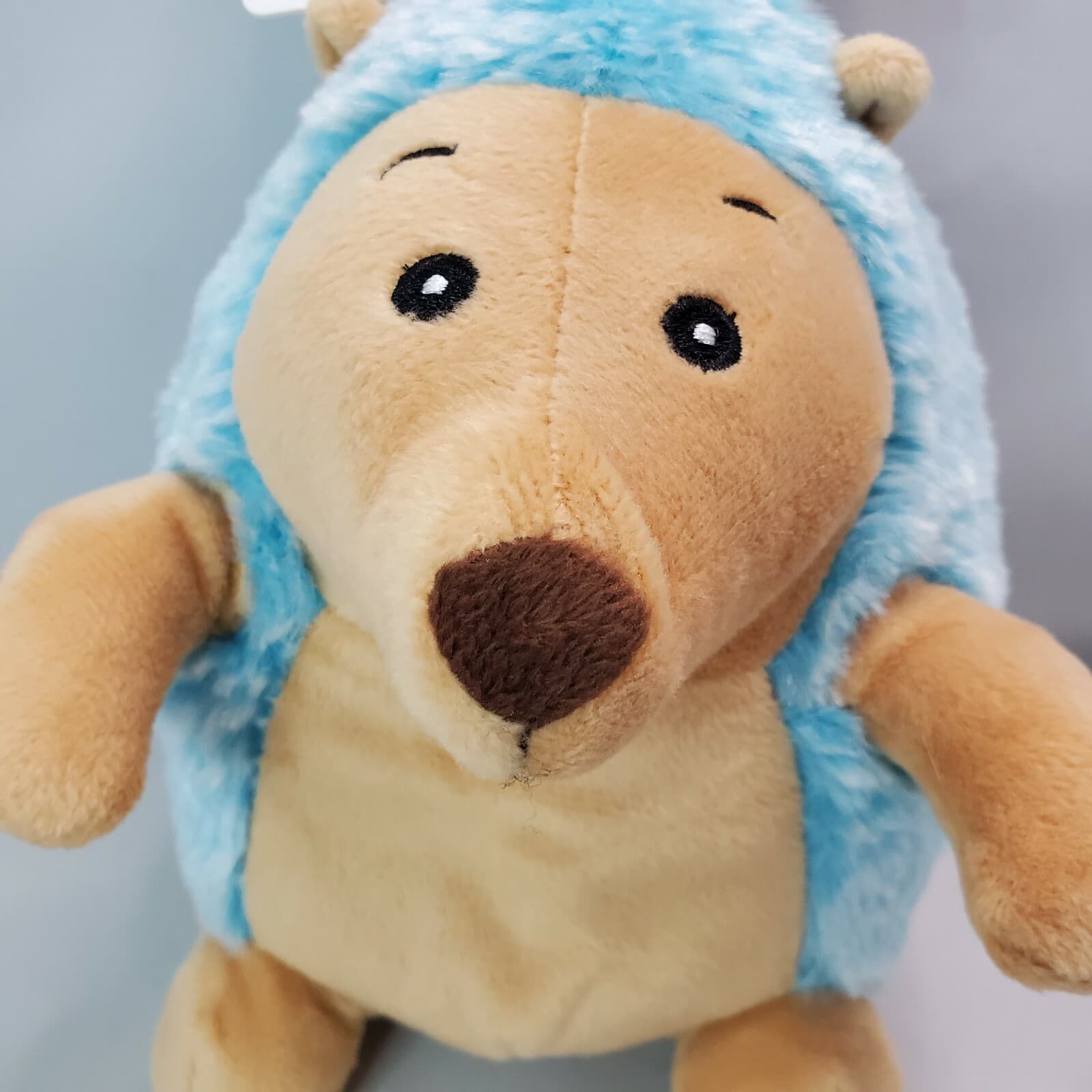 MetroPAWlin Pet Blue Hedgehog with Squeaker Puppy Dog Interactive Plush Toy - Thumbnail 2
