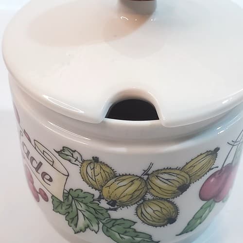 Vintage Alka-Bunst Alboth and Kaiser Bavaria Marmelade Jar with Wood Knob Lid - Thumbnail 4