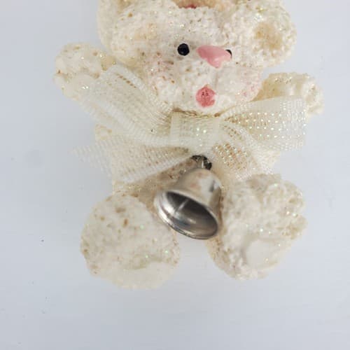 Kurt S Adler Polar Bear 6" Glittery Icicle Christmas Ornament Silver Snowflakes - Thumbnail 5