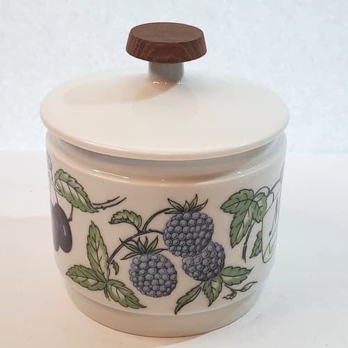 Vintage Alka-Bunst Alboth and Kaiser Bavaria Marmelade Jar with Wood Knob Lid - Thumbnail 2