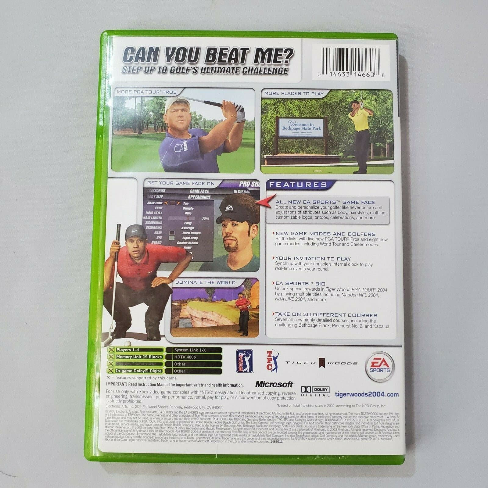 Xbox Tiger Woods PGA Tour 2004 Video Game Complete with Manual - Thumbnail 2