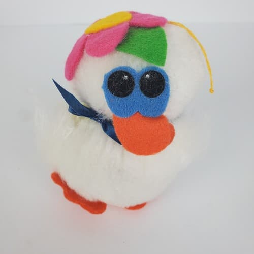 Vtg 1979 Dan Dee Plush Pom Easter Spring Duck Chick Bunny Ornaments Decorations - Thumbnail 12