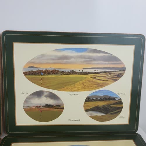 Pimpernel Cork Back Placemats Irish Golf Courses Set of 4 12x9 Inch Luncheon - Thumbnail 5