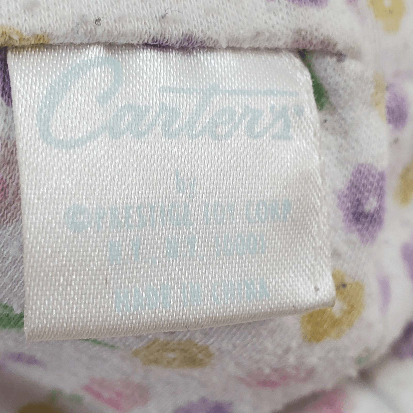 Vtg Carters Baby Girl Doll Flower Rattle Stuffed Plush Cloth Knot Hat Brown Hair - Thumbnail 5