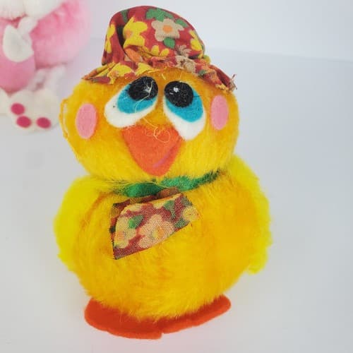 Vtg 1979 Dan Dee Plush Pom Easter Spring Duck Chick Bunny Ornaments Decorations - Thumbnail 2