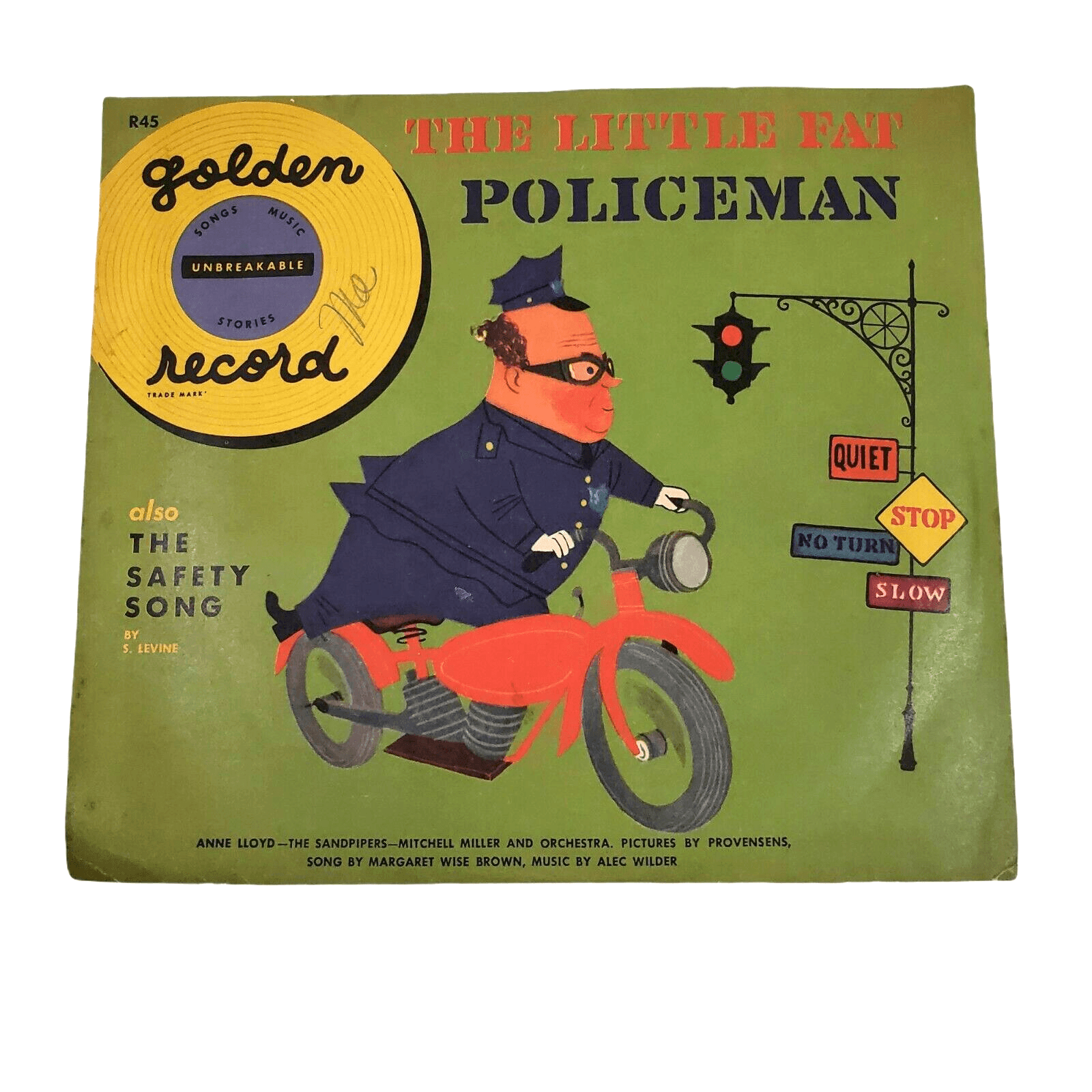 Vintage Golden Records The Little Fat Policeman 45rpm Unbreakable Untested