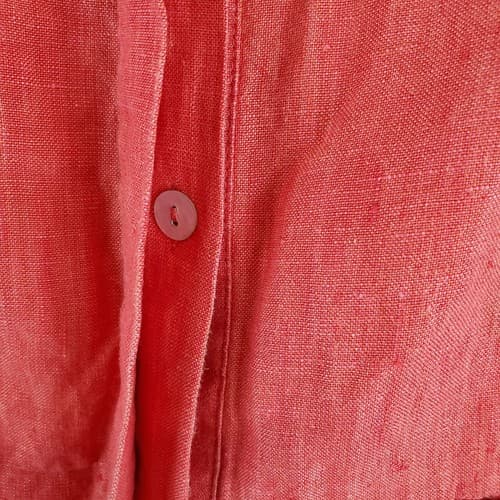 Richard Malcolm Women Irish Linen Blouse Button Long Sleeve Sz M Slit Pocket Top - Thumbnail 7