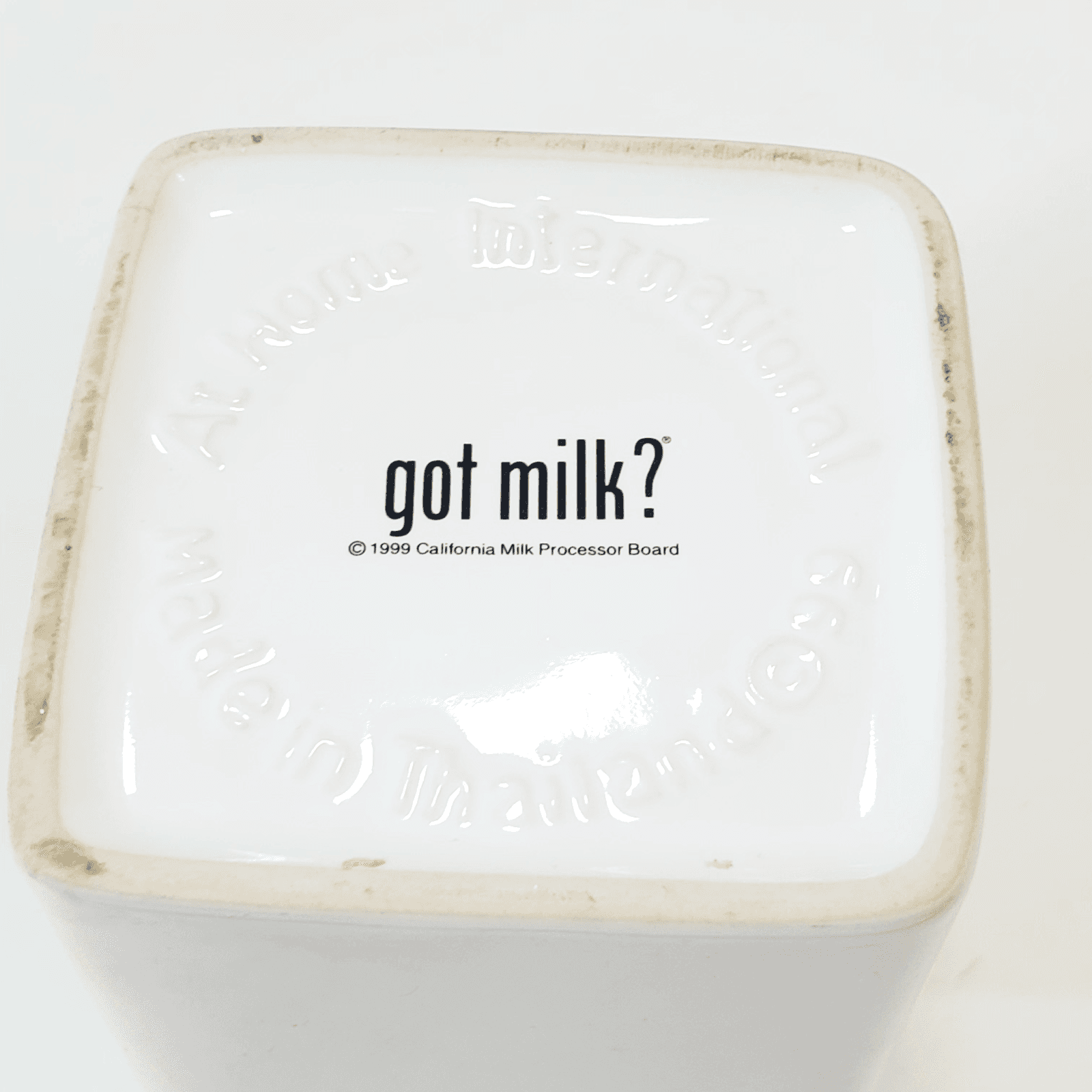 Vintage 1999 White Ceramic Milk Carton Got Milk? Creamer At Home International - Thumbnail 6