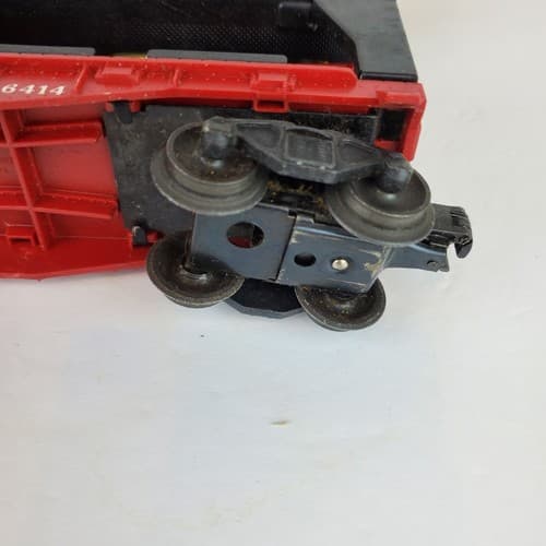 Vintage LIONEL Post War O Guage Black Red Auto Loader w/ 3 cars DAMAGED BOX - Thumbnail 12