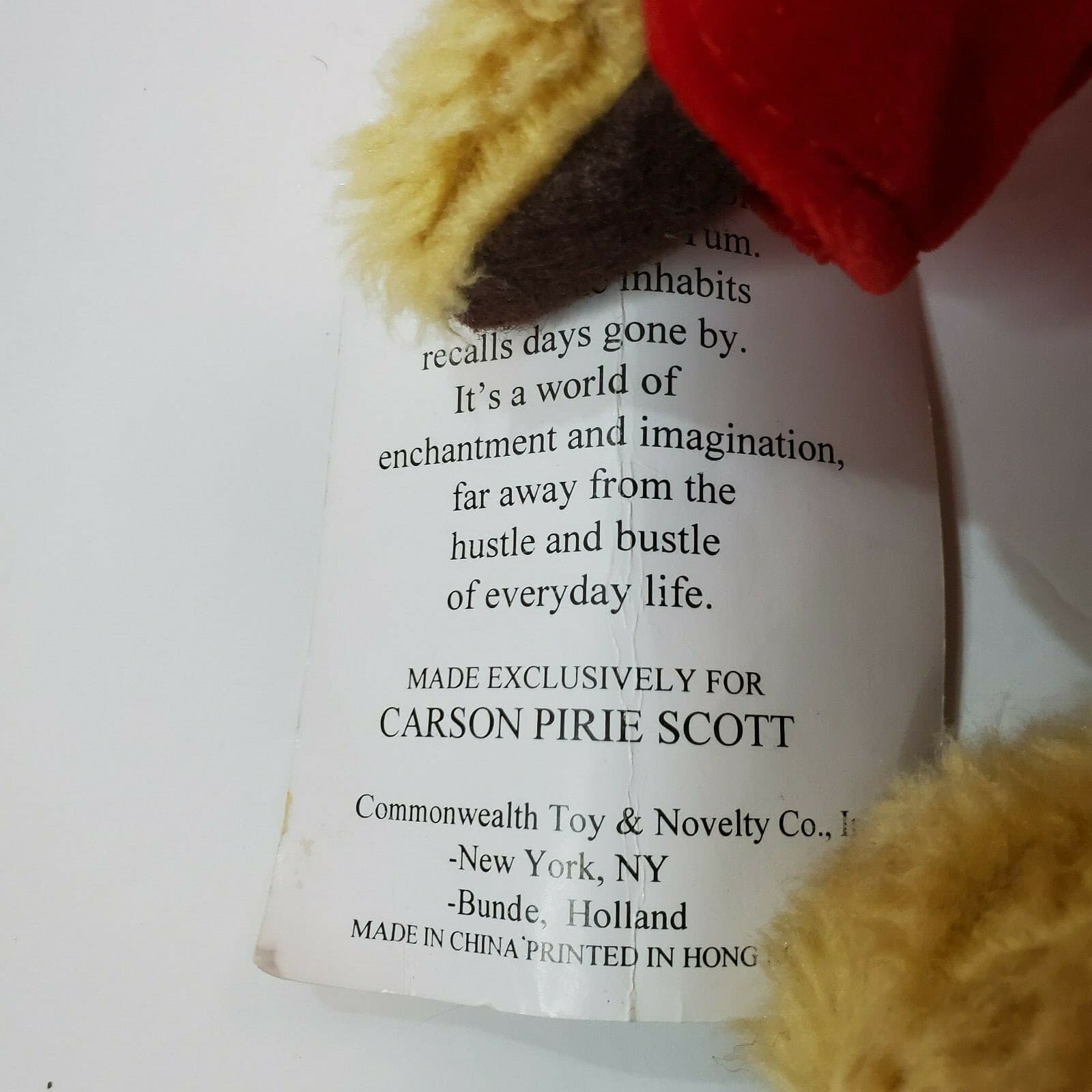 Vintage Teddy Tum Tum Commonwealth Bear Stuffed Animal Plush Toy W/ Coat & Hat - Thumbnail 5