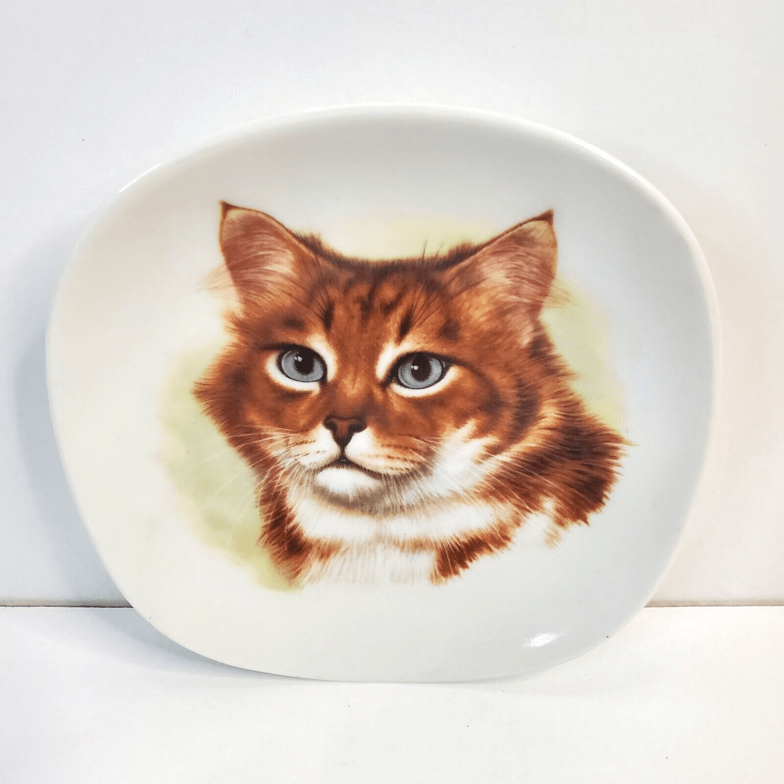 Schumann Arzberg 1970s Germany Golden Crown E & R Coon Cat Small Trinket Dish