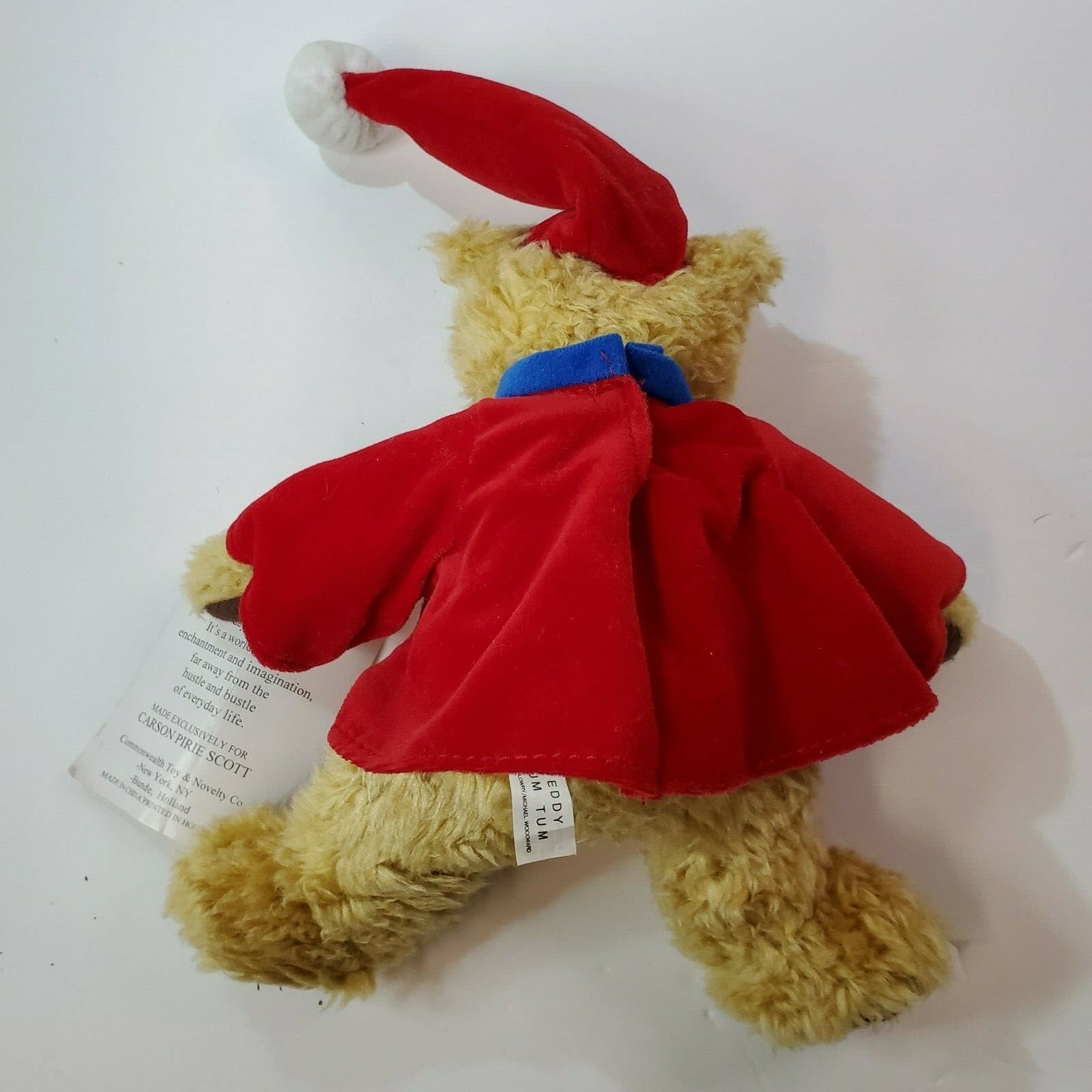 Vintage Teddy Tum Tum Commonwealth Bear Stuffed Animal Plush Toy W/ Coat & Hat - Thumbnail 6