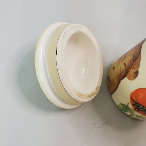 La Primula SRL Made in Italy Small Canister with Lid Colorful Vegetables 4 1/2" - Thumbnail 8