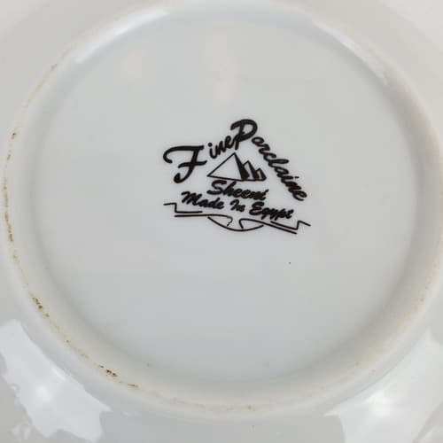 2 Decorative Mini Plates Made in Egypt by Sheeni Fine Porcelain Hieroglyphs Tut - Thumbnail 6